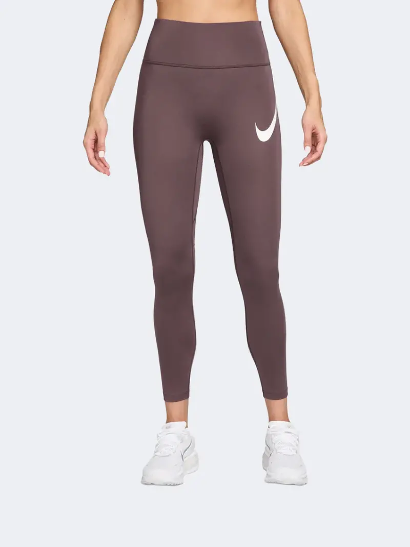 Nike Tempo Swoosh Run Df High-Rise Women'S 7/8 Running Tights – Tattoo Print, Silver & White 1