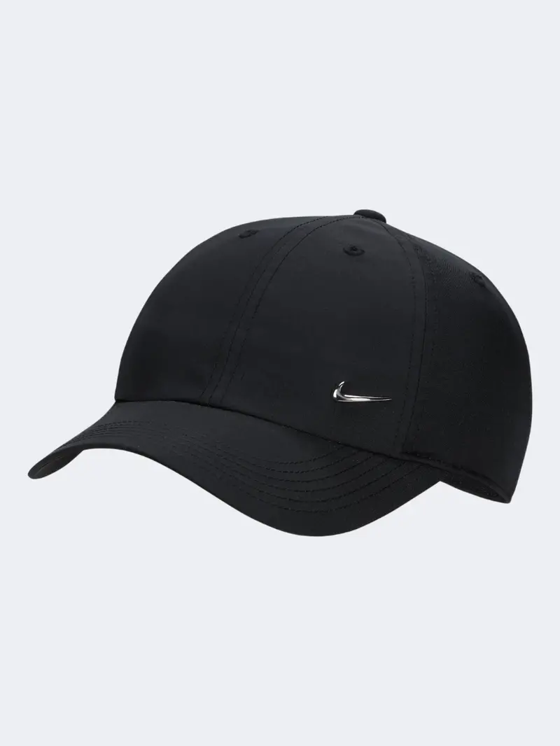 Nike Unisex Dri-Fit Club Cap With Metallic Swoosh – Black 1