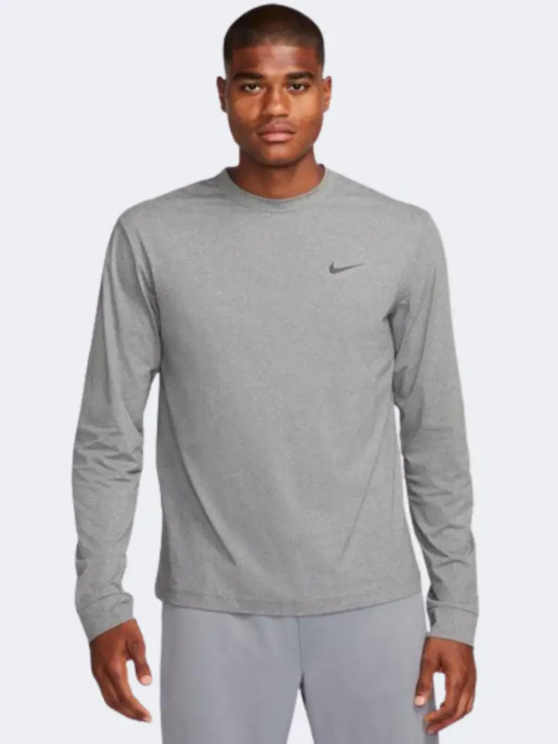 Nike Uv Hyverse Men'S Training Top – Grey Heather & Black 1