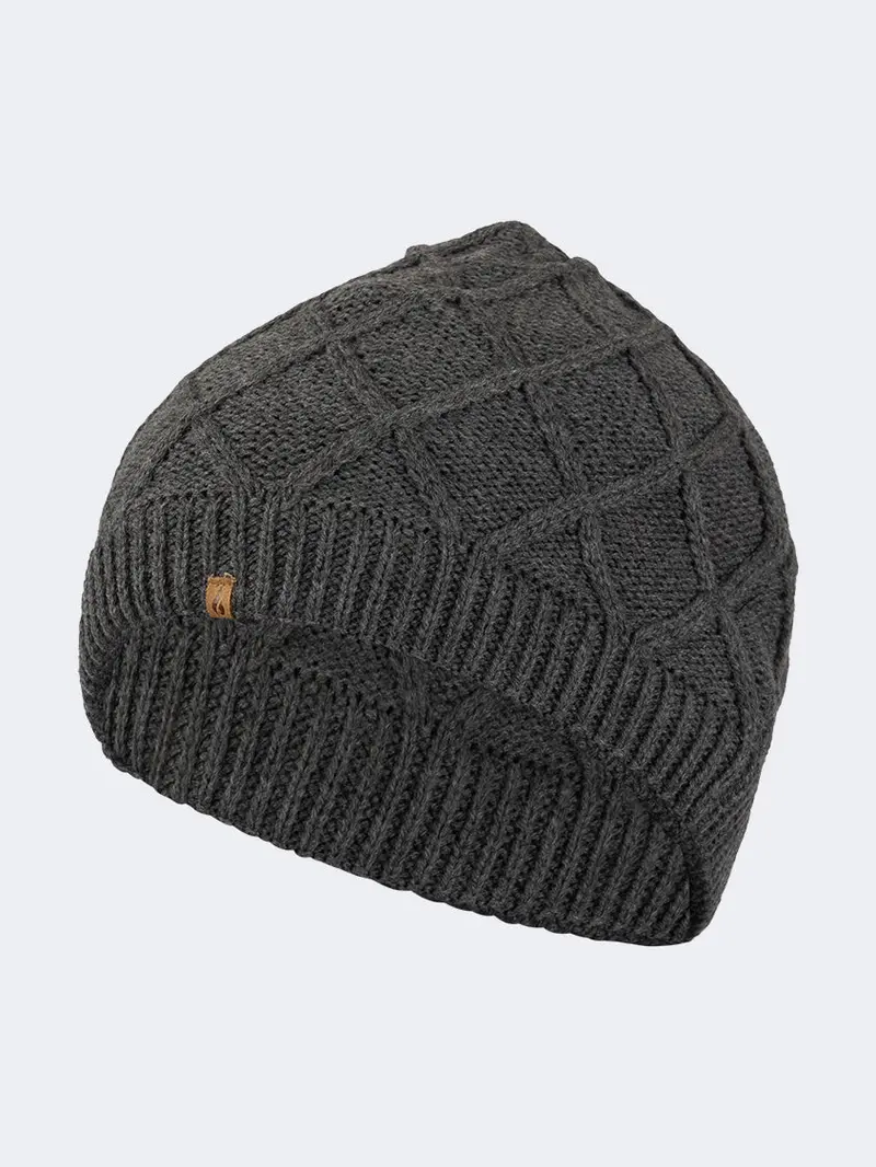 Oil & Gaz Dark Grey Jacquard Knit Beanie – Unisex 1
