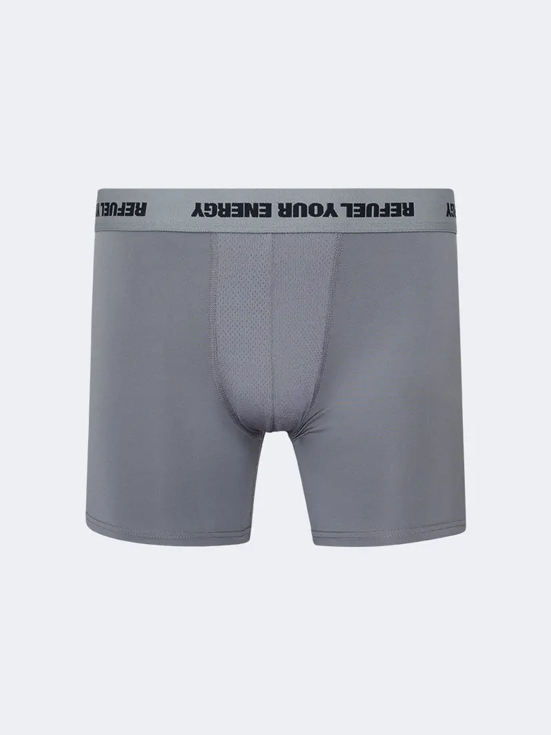 Oil & Gaz Men’S Grey, Blue, And Black Boxer Briefs 1