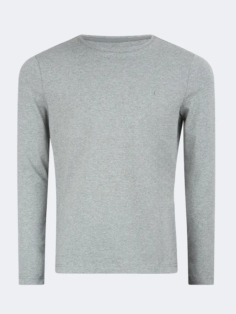 Oil & Gaz Men'S Performance Long-Sleeve Top – Heather Grey 1