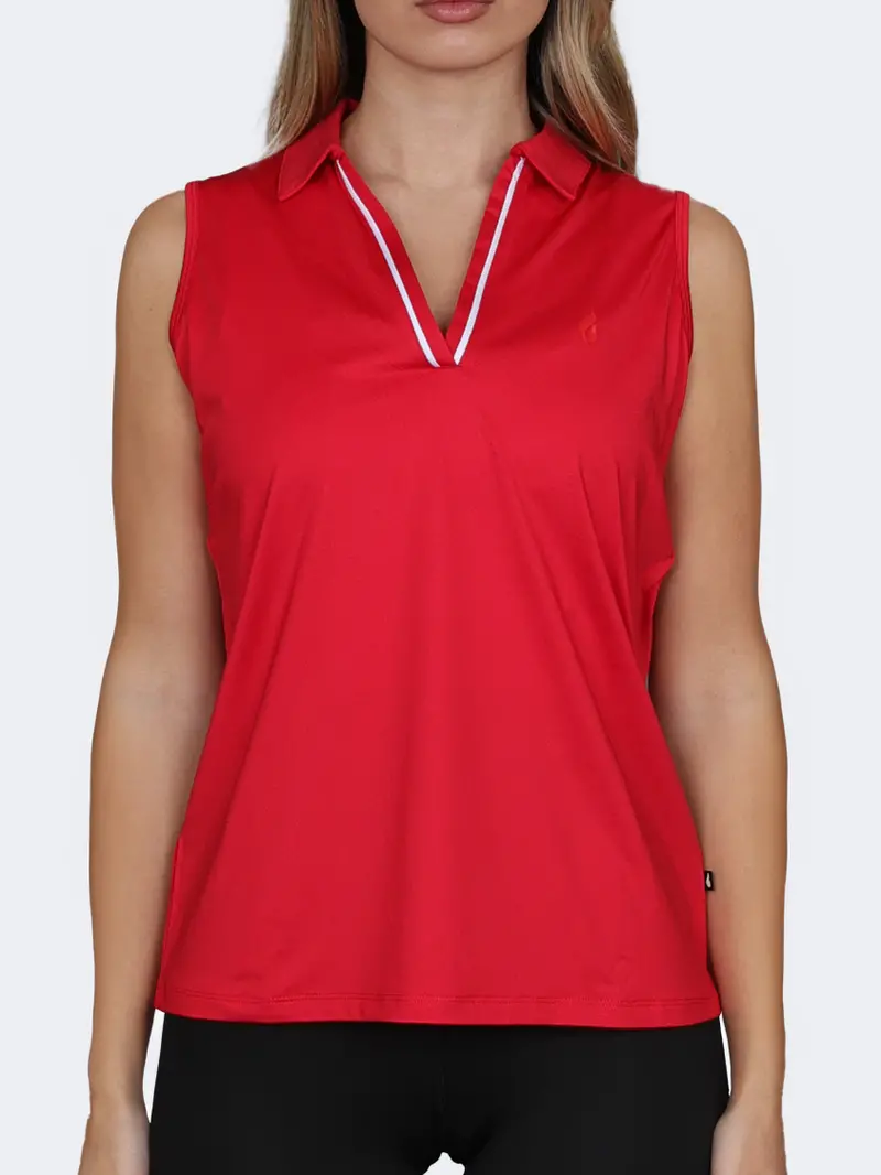 Oil & Gaz Slim-Fit Red Women’S Athletic Tank Top 1