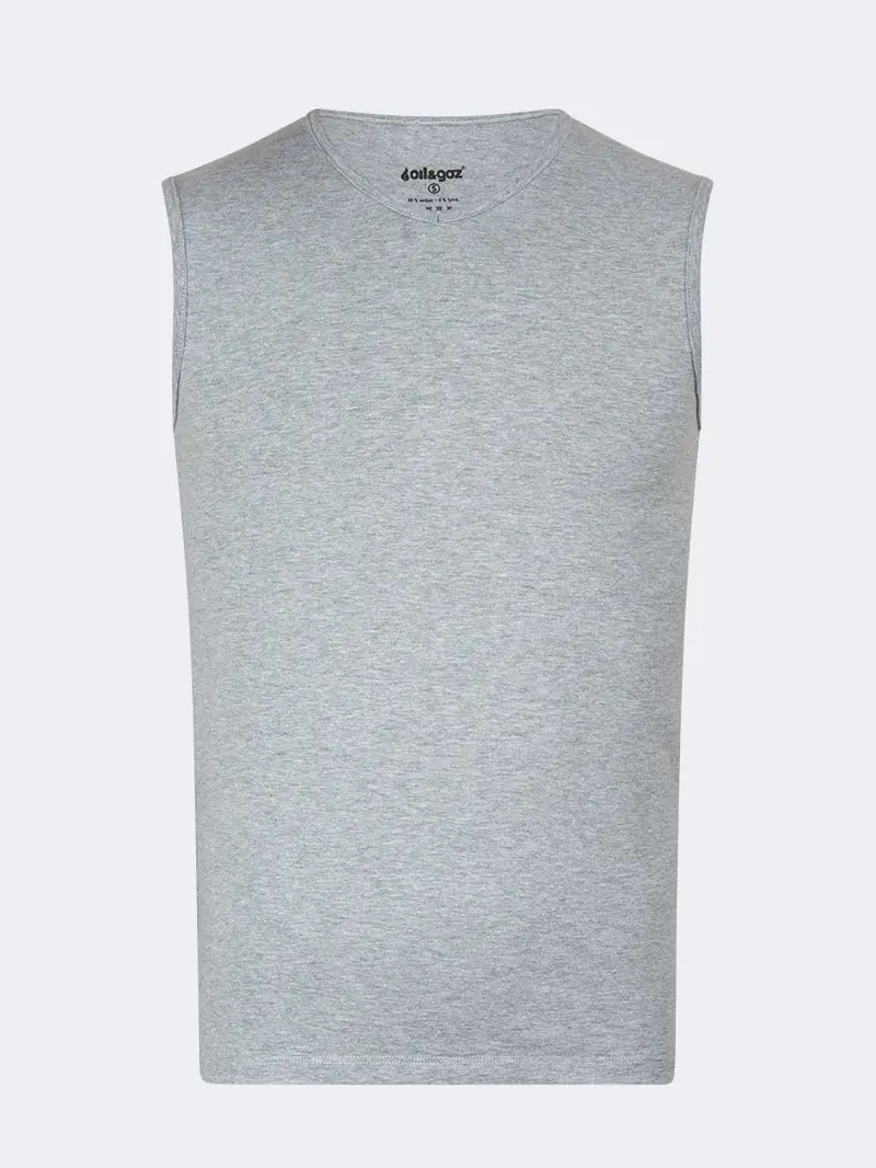 Oil & Gaz V-Neck Men'S Cotton Underwear In Grey 1