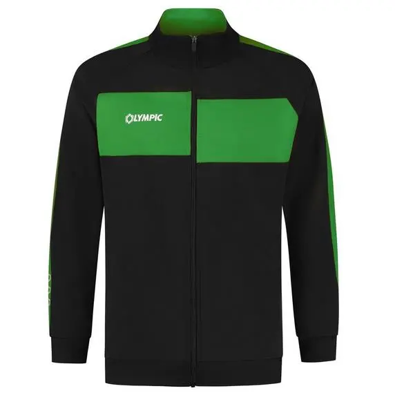 Olympic City Training Jacket In Black, Green, And Navy 1