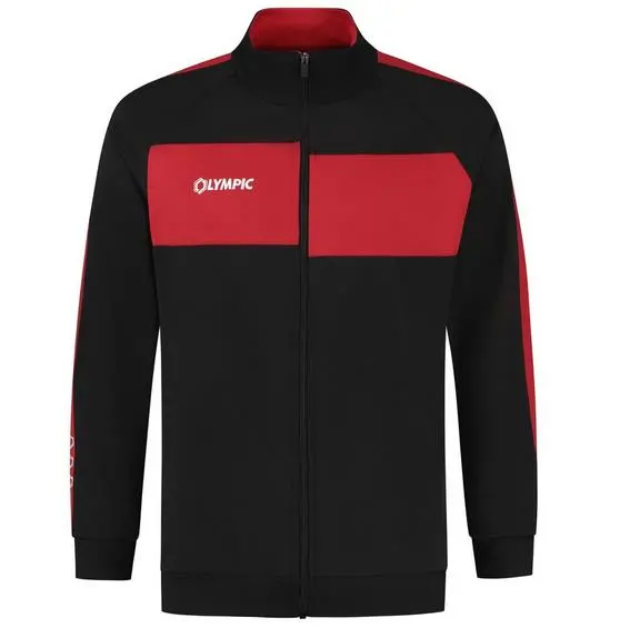 Olympic City Training Jacket In Black, Red, And White 1