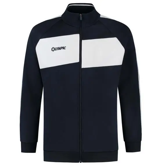 Olympic City Training Jacket In Navy And White 1