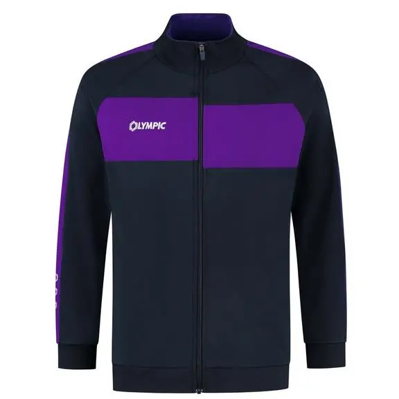 Olympic City Training Jacket In Navy, Purple, And White 1