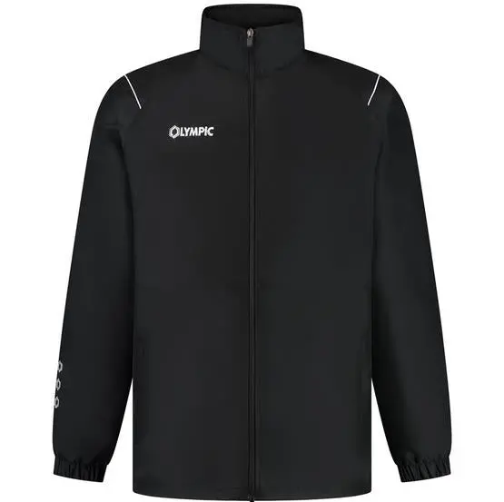 Olympic Evolution Rain Jacket With Hood – Black And White 1
