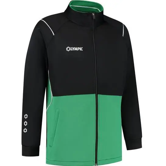 Olympic Evolution Training Jacket In Black, Green, And White 1