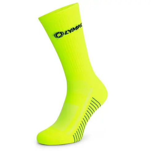 Olympic Fluorescent Yellow-And-Black Training Socks 1