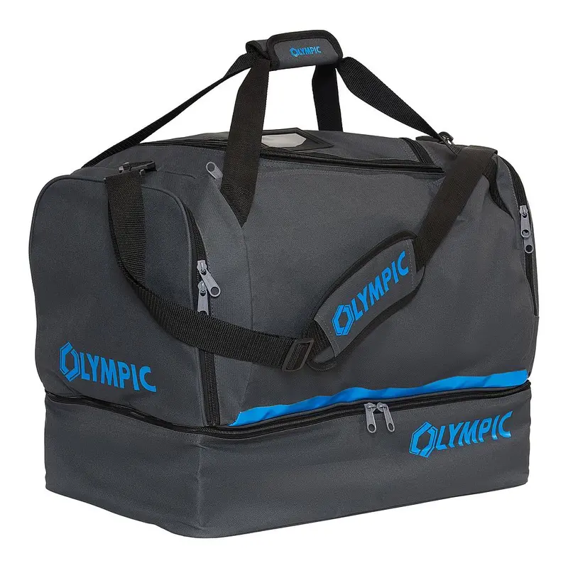 Olympic Senior Soccer Ball Bag – Gray & Teal Blue 1