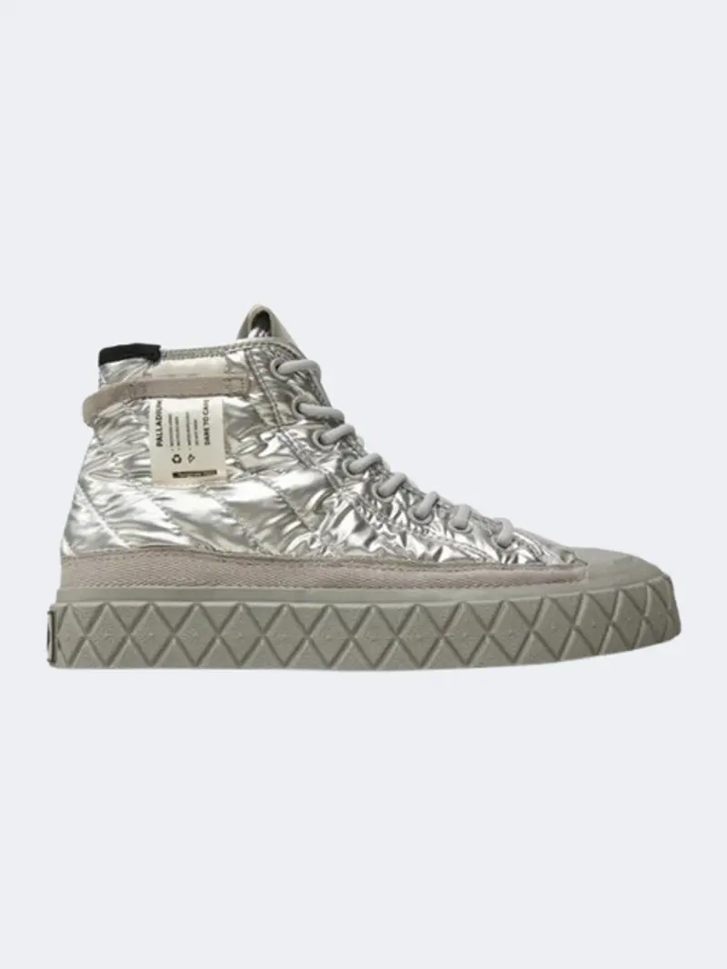 Palladium Palla Ace Re-Quilt Casual Shoes For Women – Warm Silver 1