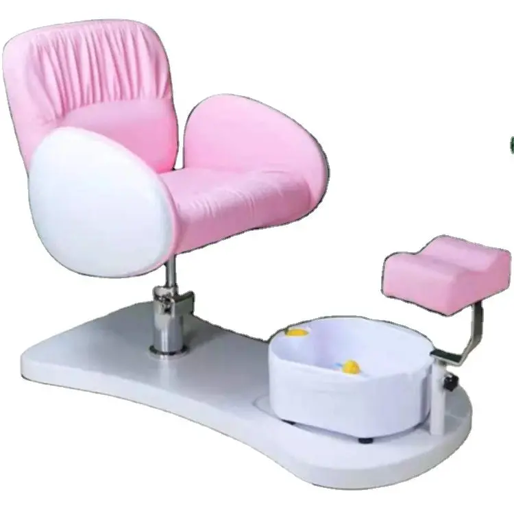 Pink Pedicure Chair With Integrated No-Pipe Foot Spa – Hygienic, Ergonomic Nail Salon Station 1