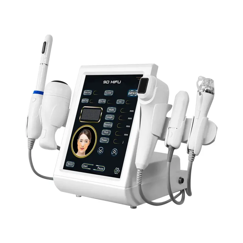 Portable 9D Hifu Anti-Aging Device – 5-In-1 Facial Rejuvenation Machine With Rotating 360° Cartridges 1