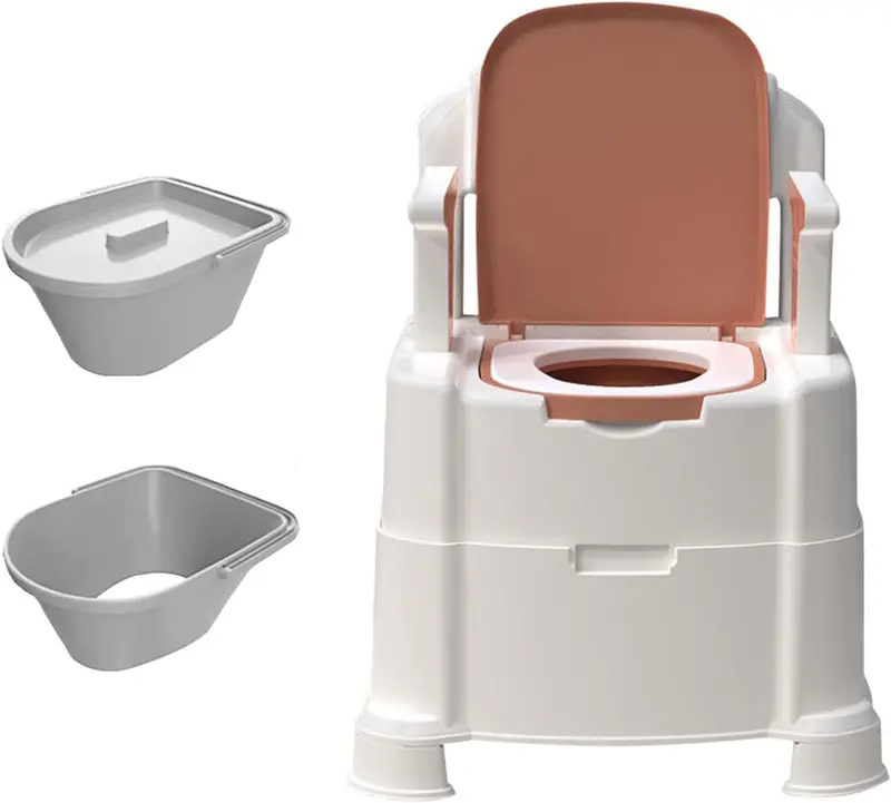 Portable Bedside Commode Chair – Compact Adult Potty Seat For Home, Hospital & Care Facilities 1