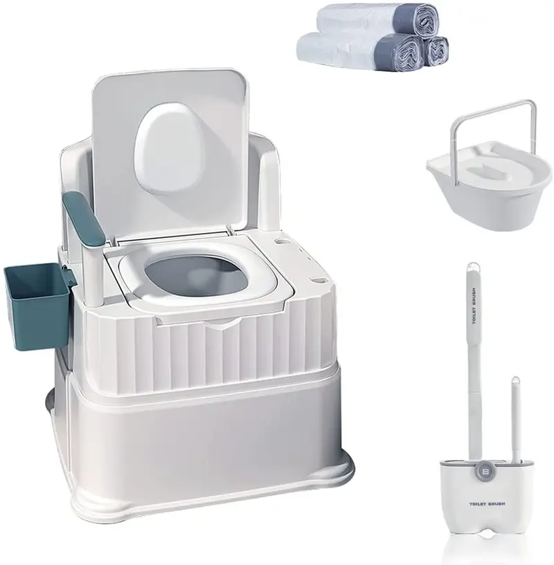 Portable Bedside Commode Chair – Lightweight Adult Potty Seat With Toilet Risers For Seniors 1