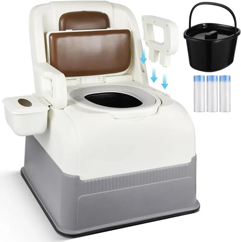 Portable Bedside Commode Chair: Odor-Controlled, Lightweight Potty Seat For Seniors And Postpartum Use (Model Mew22310) 1