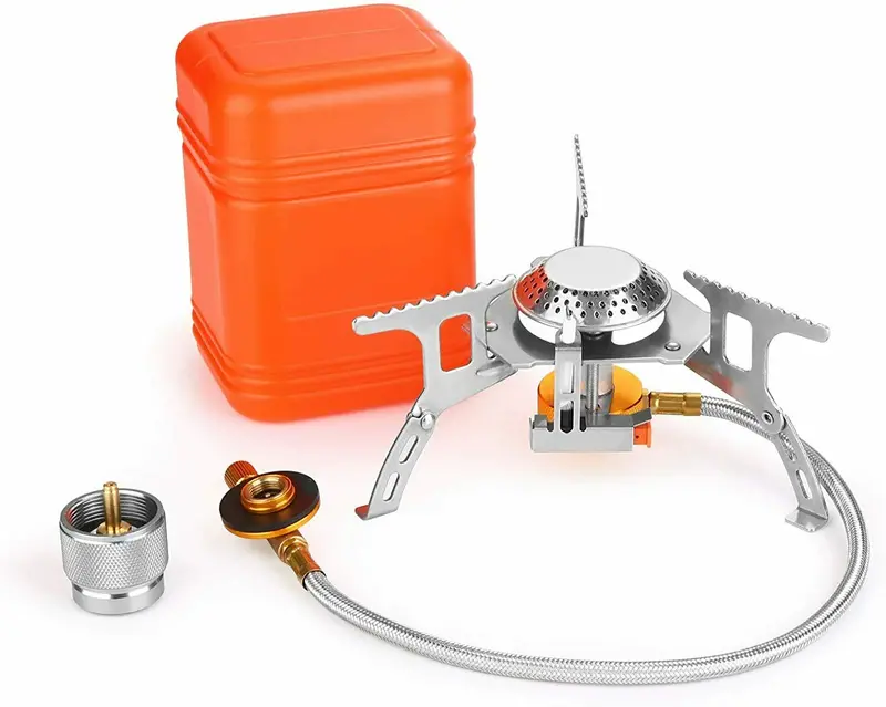 Portable Camping Gas Stove – 3700W Backpacking Burner With Piezo Ignition And Carrying Case 1