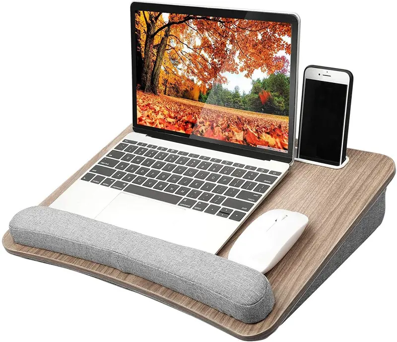 Portable Lap Desk With Cushioned Pillow Support & Adjustable Laptop Stand 1