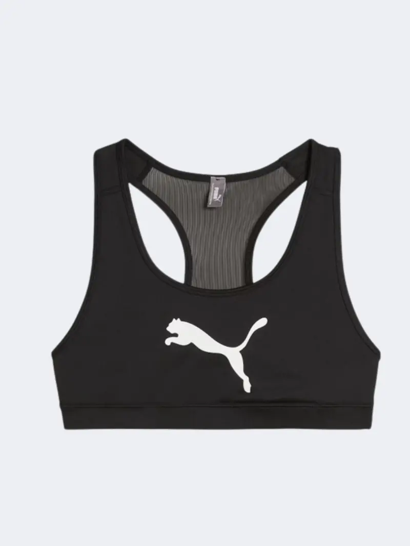 Puma 4 Keeps Women'S Black-And-White Supportive Training Bra 1