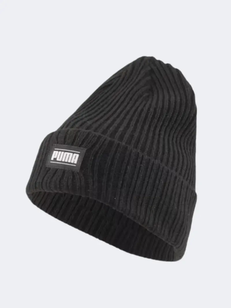 Puma Classic Beanie For Men – Black Knit Winter Accessory 1