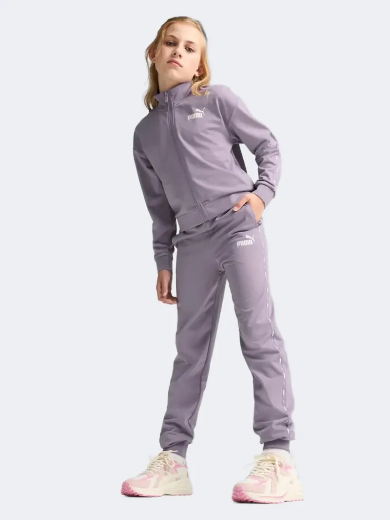 Puma Ess Tape Tricot Girls' Pale Plum Two-Piece Set 1