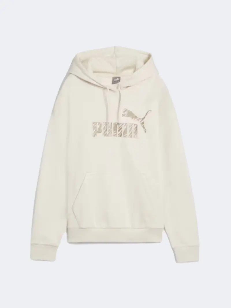 Puma Essential Plus Animal Fleece Hoodie For Women – Alpine Snow 1