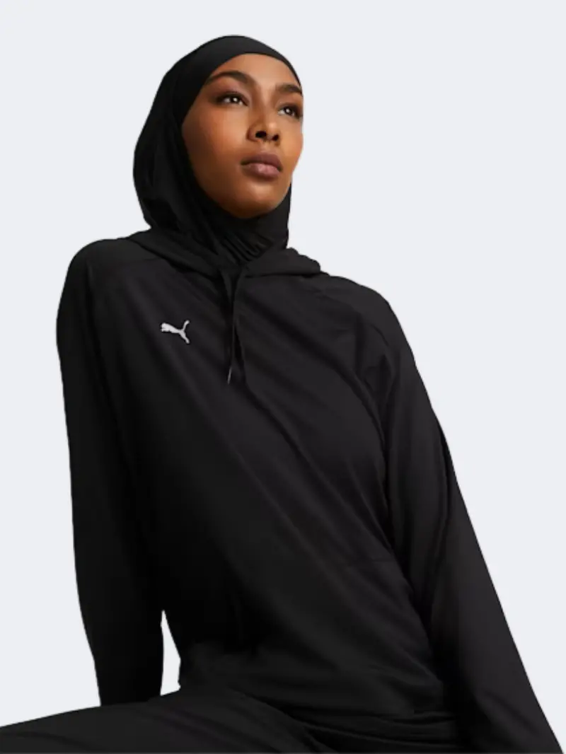 Puma Modest Activewear Women'S Black Training Hoodie – Full-Coverage Fit 1