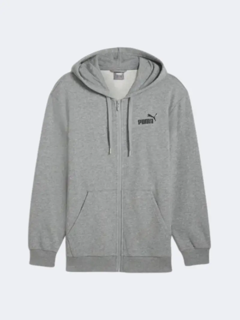 Puma Power Graphic Hoodie – Men'S Grey Heather Lifestyle Sweatshirt 1