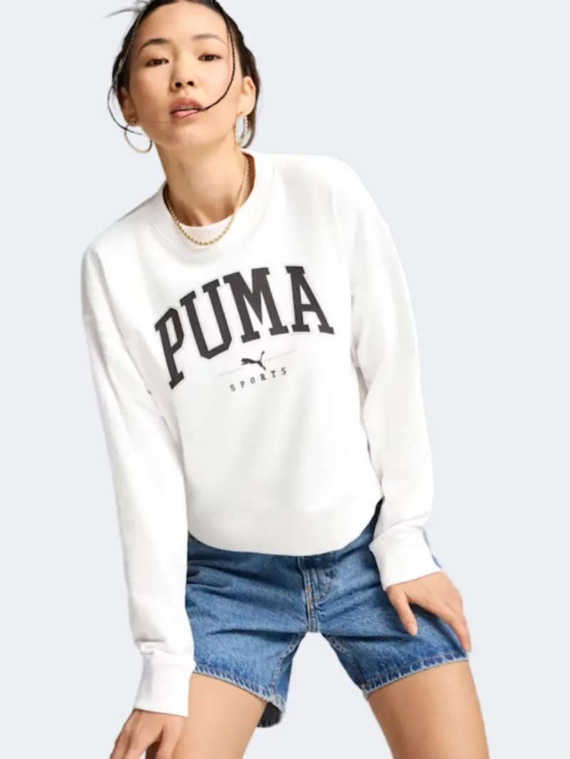 Puma Squad Women'S White Lifestyle Hoodie 1