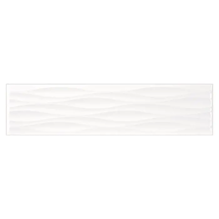 Pure White Glossy 4X16 Decorative Wall Tile – Elegance Collection 1