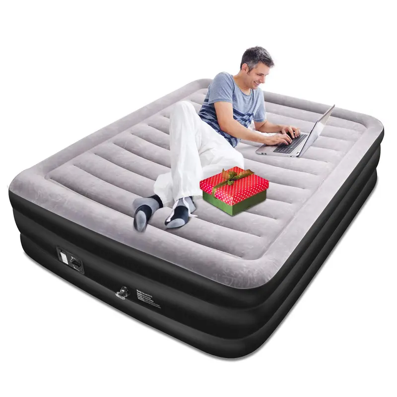 Queen-Size Air Mattress With Built-In Electric Pump – Elevated 20-Inch Sleeping Surface 1