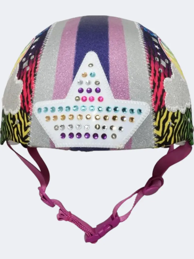 Raskullz Jungle Love Sparklez Helmet Cover – Multicolor Outdoor Safety Accessory For Girls 1