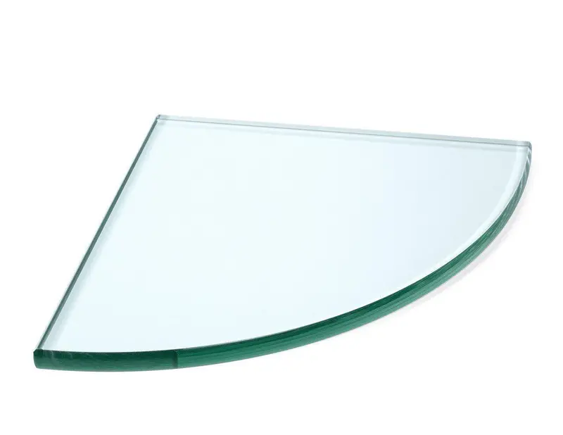 Recessed Clear Glass Corner Shower Shelf 1