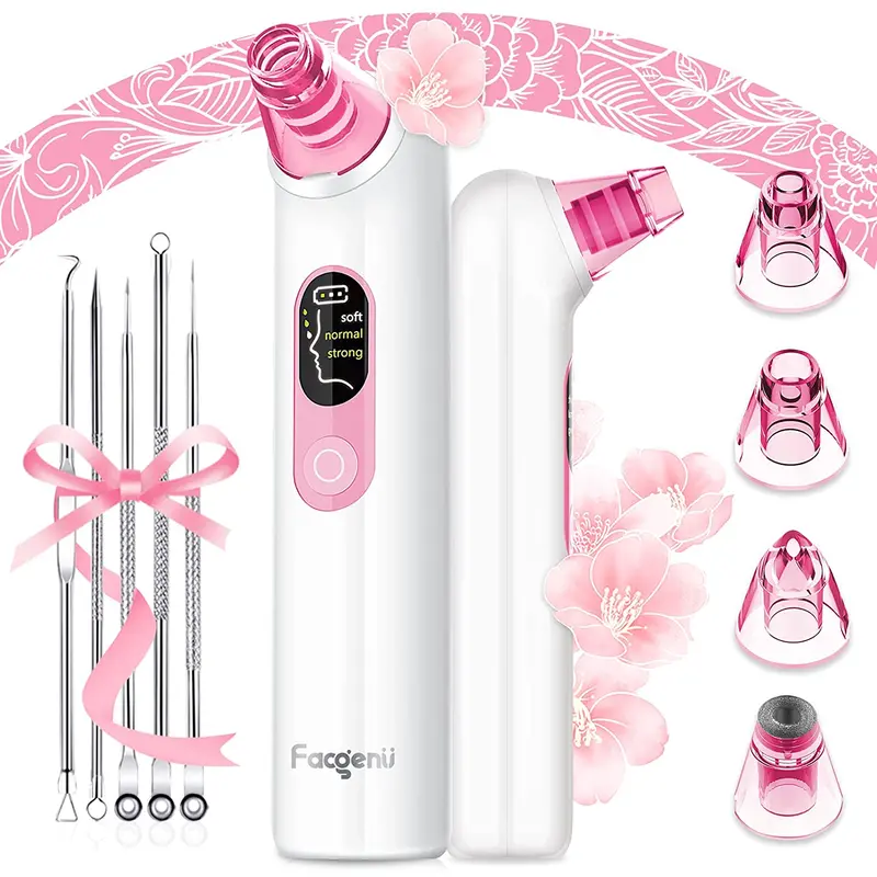 Rechargeable Pore Vacuum Cleaner: Usb-Powered Blackhead Extractor With Lcd Display 1
