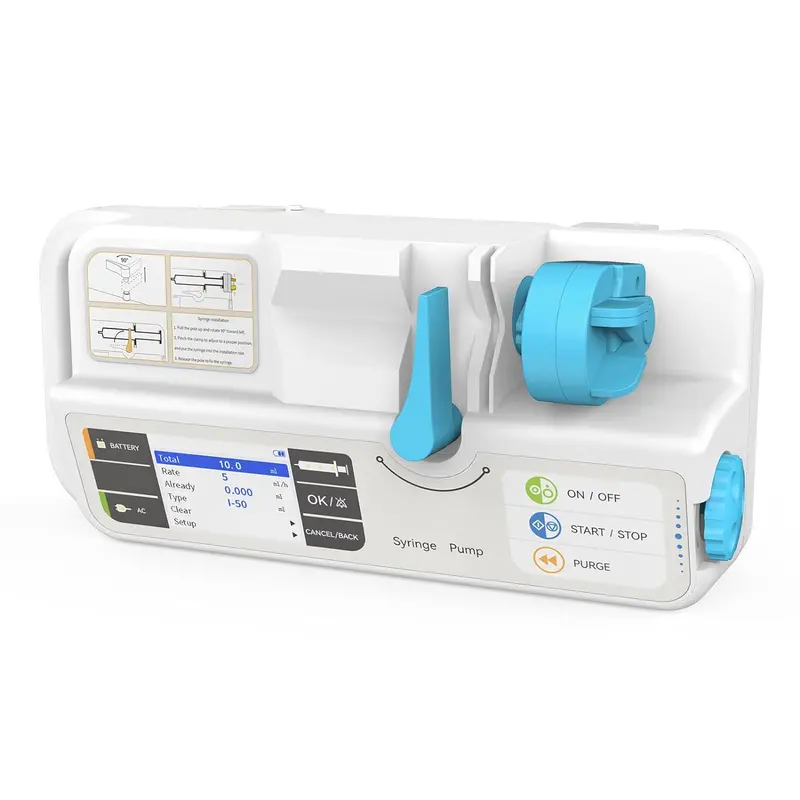 Rechargeable Veterinary Syringe Pump With Kvo Mode, Occlusion Detection, And Calibration Support 1