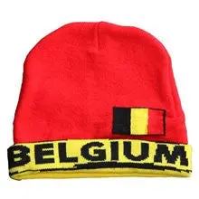 Red Belgium Knit Beanie 1