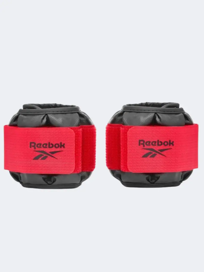 Reebok Ankle Weights – 2 Kg Pair, Red And Black 1