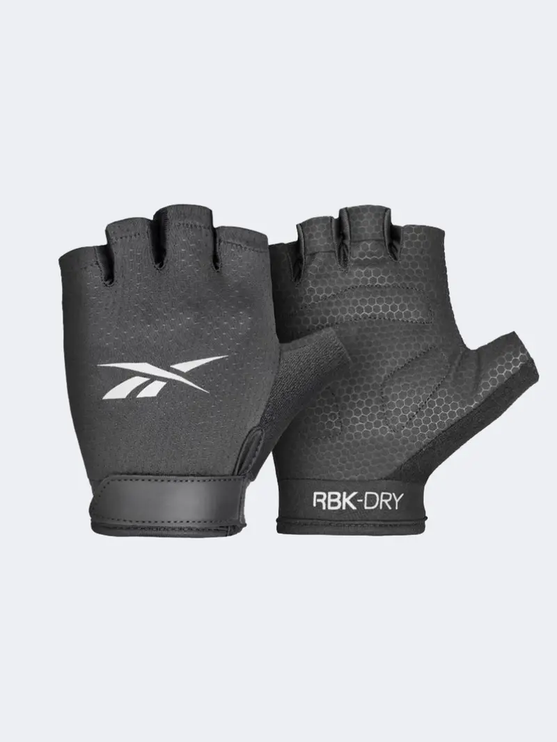 Reebok Breathable Fitness Gloves For Weight Training – Black 1