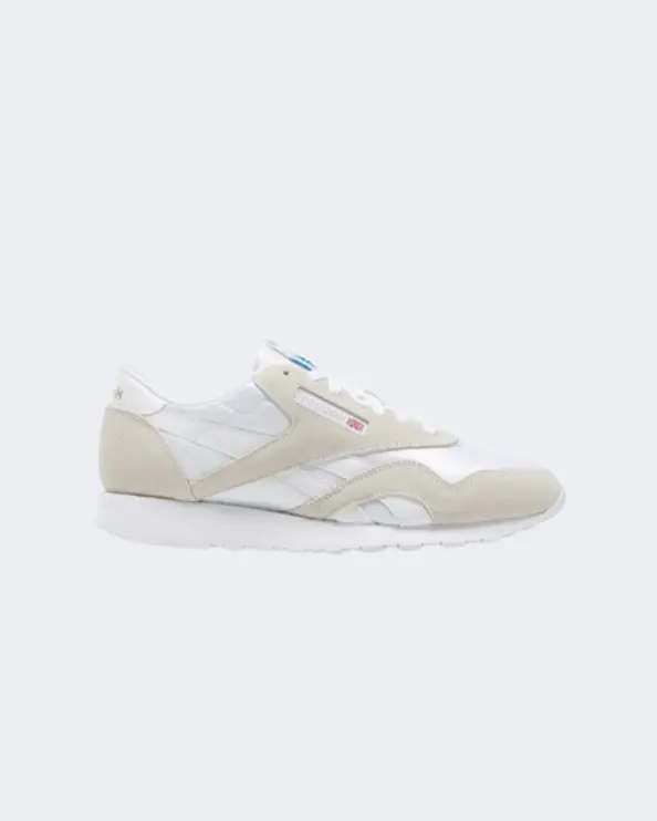 Reebok Classic Nylon Men'S White And Light Grey Running Shoes 1