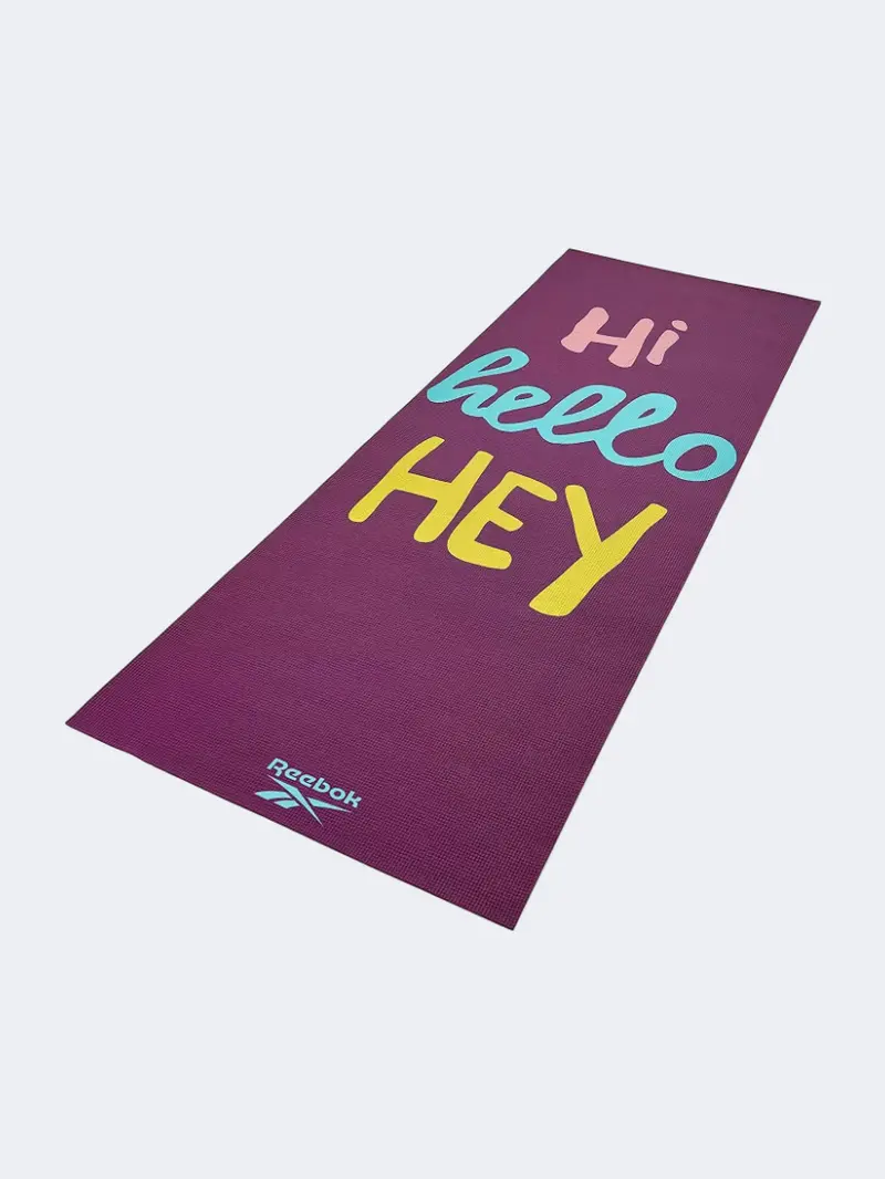 Reebok Dual-Texture 4Mm Purple Yoga Mat With Cross-Hatch Design 1