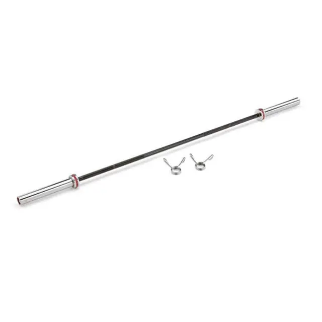 Reebok Fitness Training Bar – Sleek Silver Finish 1