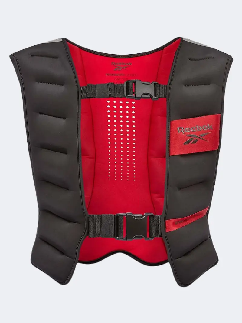 Reebok Strength Series Weight Vest – Adjustable Fitness Vest In Black/Red 1