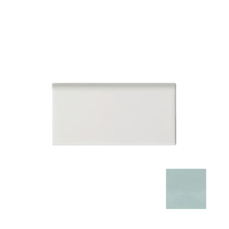 Renaissance Aqua Glossy Bullnose Tile 3 In X 6 In 1