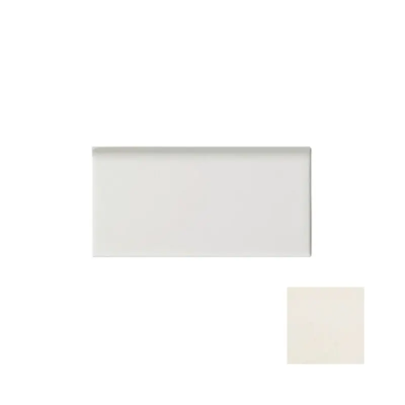 Renaissance Biscuit Glossy Bullnose Tile 3 In X 6 In 1