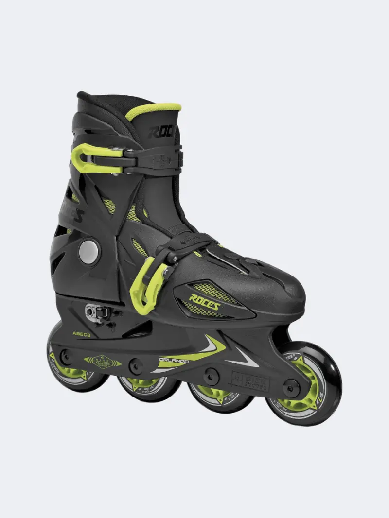 Roces Orlando Iii Inline Skates – Unisex Urban Roller Skates (Black/Lime) 1