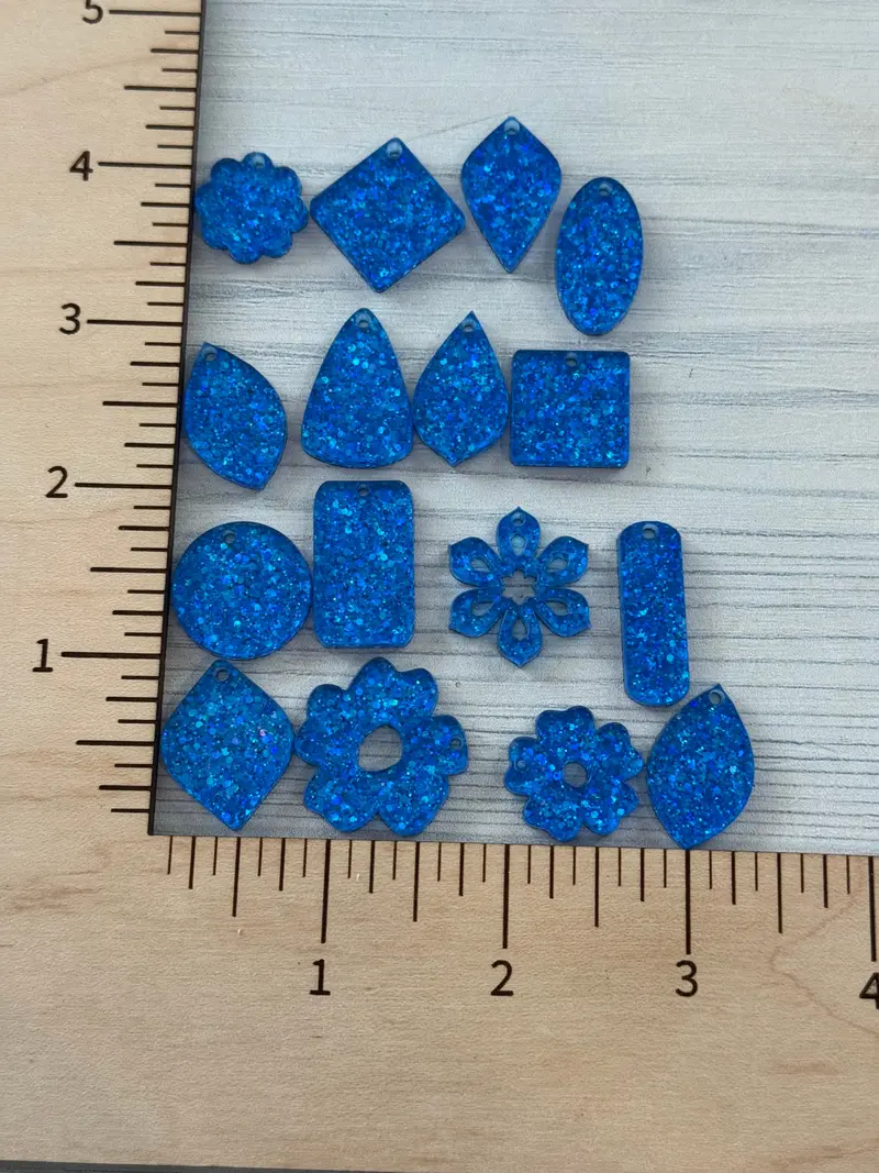 Royal Blue Glitter Acrylic Razzle Dazzle Piece 1