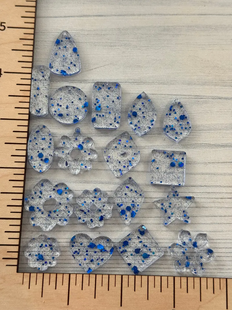 Royal Blue Holographic Hex Glitter Acrylic Sheet 1