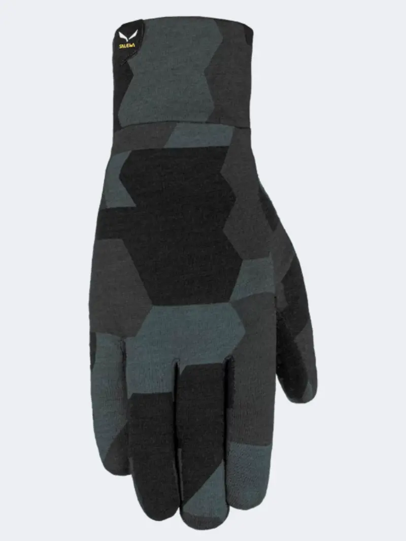 Salewa Cristallo Liner Unisex Hiking Gloves – Black Out Camo 1
